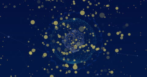 Digital Globe with Abstract Network and Data Visuals