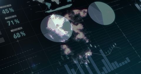 Digital Ruble Symbol Overlay on Data Visualization Interface - Download Free Stock Images Pikwizard.com