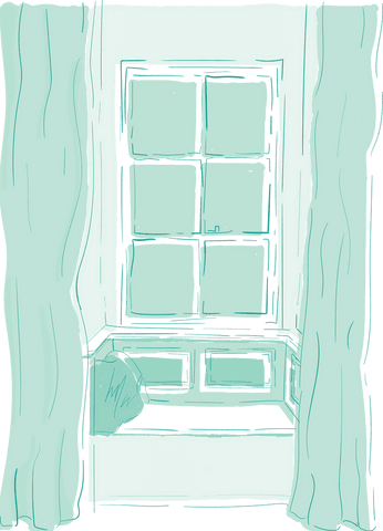 hand-drawn transparent home window illustration with curtains - Download Free Stock Videos Pikwizard.com