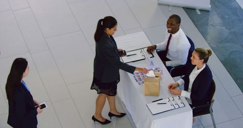 Diverse Voters Participating in Election Voting at Polling Station