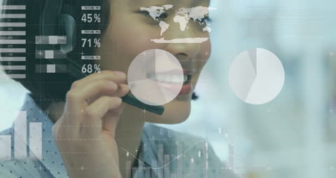 Business Professional Engaging with Data Interface Technology