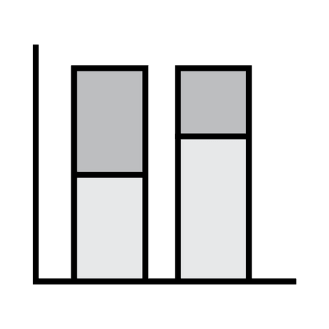 transparent vector stacked bar graph comparison illustration - Download Free Stock Videos Pikwizard.com