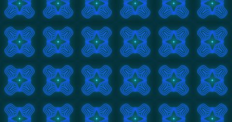 Glowing Neon Blue Kaleidoscope Shapes in Seamless Loop - Download Free Stock Images Pikwizard.com