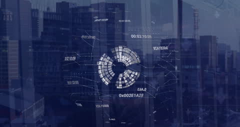 Futuristic Globe Animation with Digital Data Streams