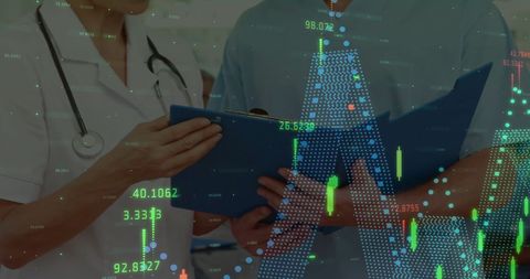 Healthcare Professionals Analyzing Digital Medical Data