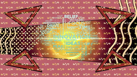 Creative Abstract Design with Innovation Keywords