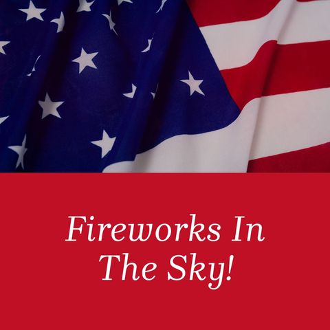 Celebratory american flag and independence day message