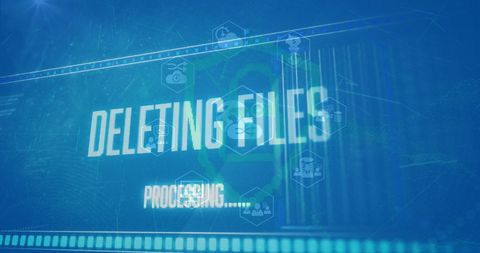Cyber Security File Deletion and Data Processing Interface - Download Free Stock Images Pikwizard.com