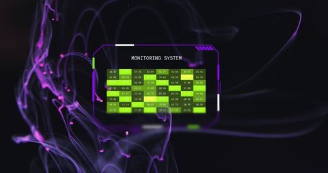 Digital Interface with Monitoring System over Futuristic Network - Download Free Stock Images Pikwizard.com