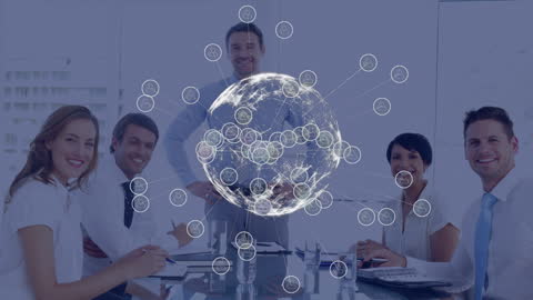 Global Network Connecting Business Professionals in Meeting