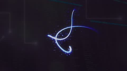 Dynamic Light Trails Against Abstract Shapes in Darkness