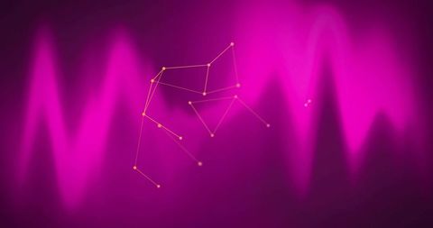 Abstract Purple Waves with Network Digital Interface