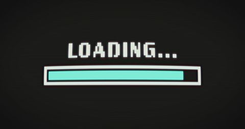 Retro Loading Bar with Pixelated Flickering Text - Download Free Stock Images Pikwizard.com