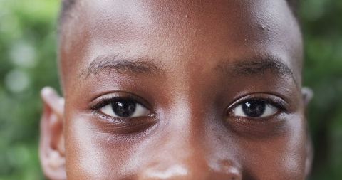 Close Up of Youthful Eyes Expressing Innocence and Curiosity