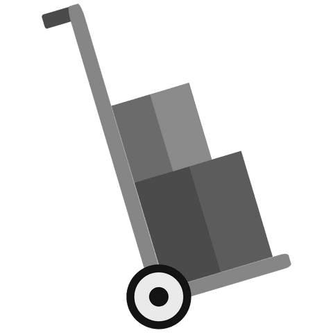 Transparent Luggage Trolley Illustration for Travel and Tourism Projects