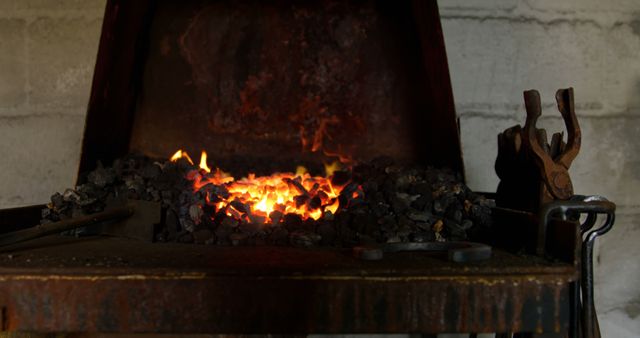 Blacksmith Forge with Burning Coals - Download Free Stock Images Pikwizard.com