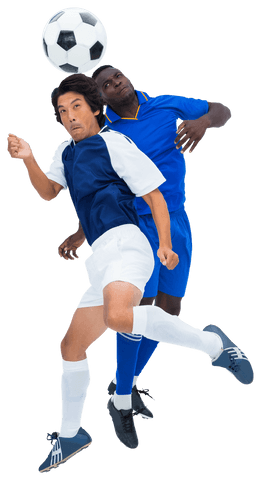 Soccer Players Jumping for Ball on Transparent Background - Download Free Stock Videos Pikwizard.com