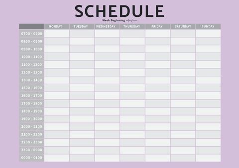 Weekly Time Management Schedule Template on Pastel Background - Download Free Stock Templates Pikwizard.com