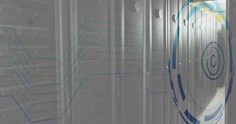 Futuristic Cyber Security in Modern Server Room - Download Free Stock Images Pikwizard.com