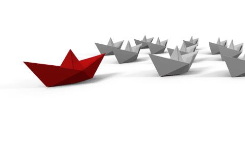transparent contrast of red and white origami paper boats - Download Free Stock Videos Pikwizard.com