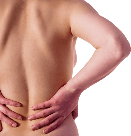 Transparent Back Pain Female Massaging Lower Back for Relief