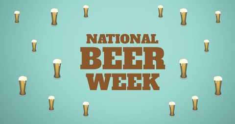 National beer week celebration concept with beer glasses