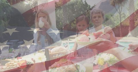 Celebrating Family Patriotism with Outdoor Summer Picnic - Download Free Stock Images Pikwizard.com