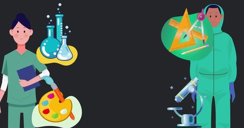 Creative Fusion of Science and Art Education Themes - Download Free Stock Images Pikwizard.com