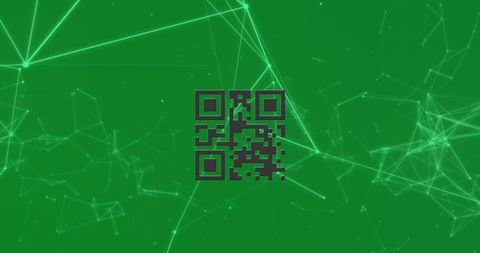QR Code with Digital Green Network Background - Download Free Stock Images Pikwizard.com