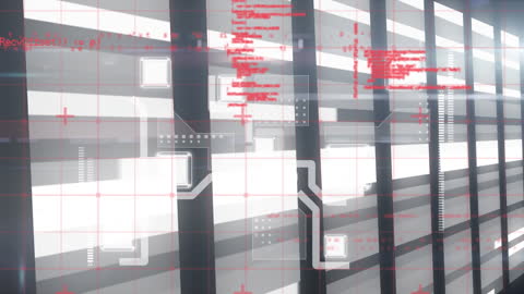 Digital Network Visualization of Data Processing Over Servers