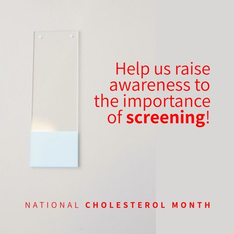 national cholesterol awareness message with minimalistic design - Download Free Stock Templates Pikwizard.com