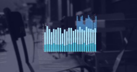 Digital data processing with bar graph interface in office
