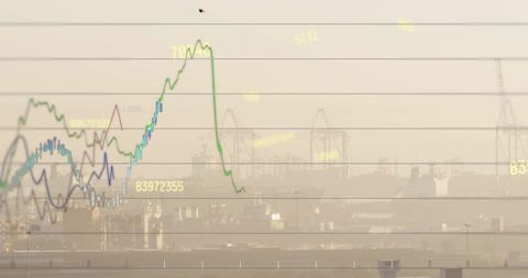 financial data over cityscape featuring global market connectivity - Download Free Stock Images Pikwizard.com
