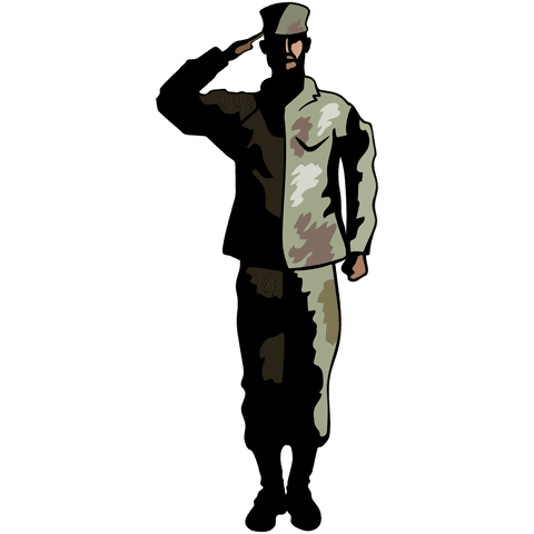 Vector Soldier Saluting on Transparent Background - Download Free Stock Videos Pikwizard.com