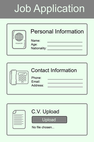 Transparent Job Application Form on Digital Interface - Download Free Stock Videos Pikwizard.com