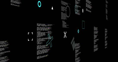 Illustration of Digital Data Processing with Rotating Shapes - Download Free Stock Images Pikwizard.com