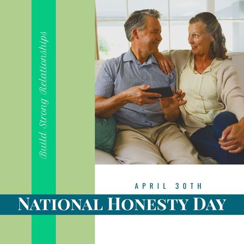 mature couple celebrating national honesty day at home - Download Free Stock Templates Pikwizard.com