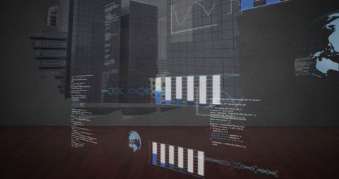 Holographic Data Visualization in Futuristic Urban Environment - Download Free Stock Images Pikwizard.com