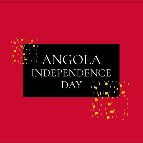 Angola Independence Day Celebration Banner on Red Background - Download Free Stock Templates Pikwizard.com