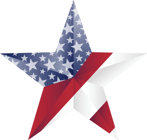 usa star emblem with flag design on transparent background - Download Free Stock Videos Pikwizard.com