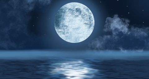 Mystic Moonlight Reflection on Ocean - Download Free Stock Images Pikwizard.com