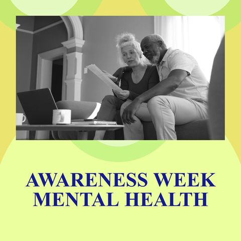 senior couple discussing mental health awareness - Download Free Stock Templates Pikwizard.com
