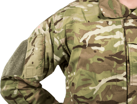 Transparent Mid Section of Military Soldier in Camouflage