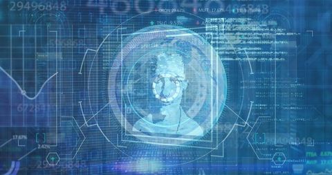 Futuristic Biometric Identity Scan Interface - Download Free Stock Images Pikwizard.com