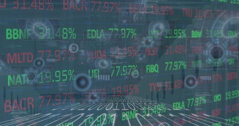 Financial Data Analysis with Binary Code Overlay - Download Free Stock Images Pikwizard.com