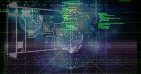 Futuristic Digital Data Sphere with HUD and Cybersecurity Elements - Download Free Stock Images Pikwizard.com