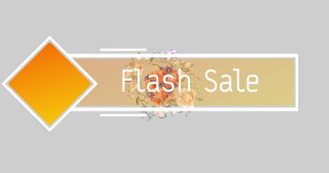 Colorful Flash Sale Banner with Floral Background - Download Free Stock Images Pikwizard.com