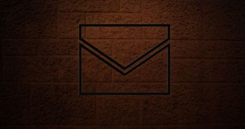 email icon displayed on textured brick wall background - Download Free Stock Images Pikwizard.com