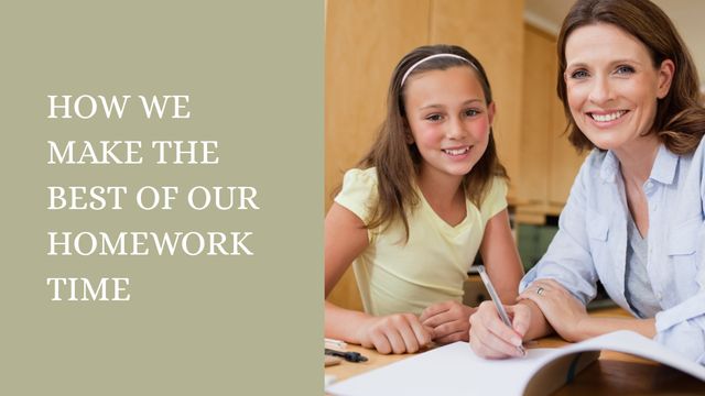 Mom and Daughter Working Together on Homework at Home - Download Free Stock Templates Pikwizard.com