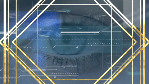 Futuristic Eye Interface with Geometric Design